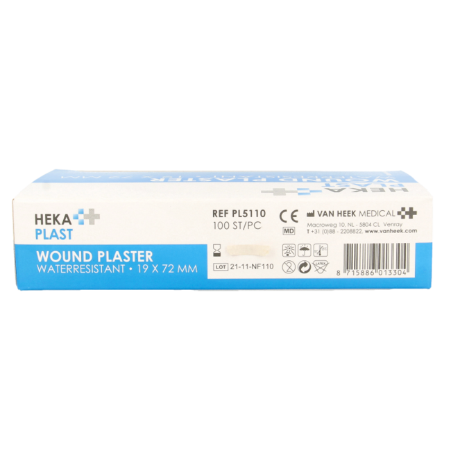 Hekaplast Water Resistant Plasters 19 x 72mm 100 Pieces