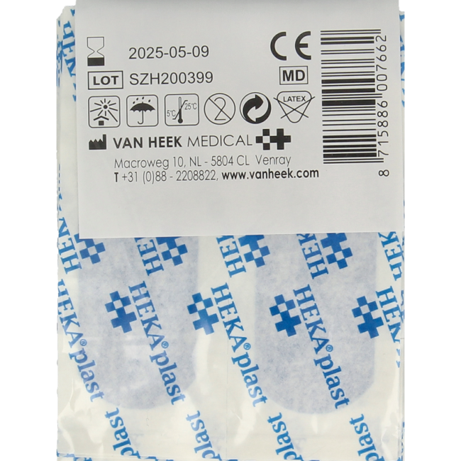 Heka Pleisters blauw 72 x 25mm 25 Stuks