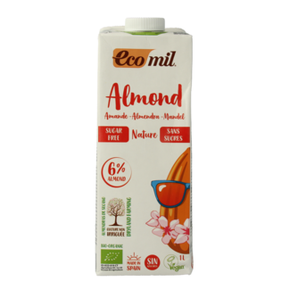 Ecomil Organic sugar-free almond drink natural 1 Litre