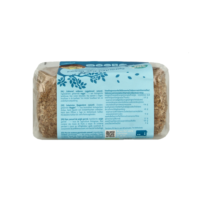 TerraSana Pan de centeno germinado bio 400 gramos