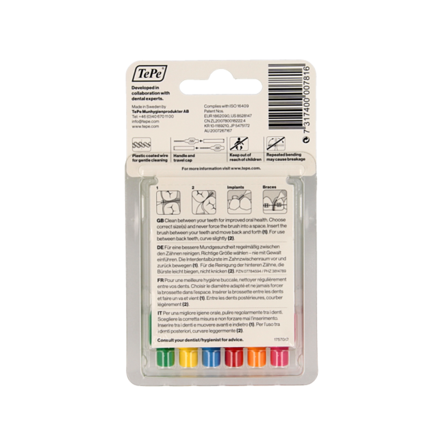 TePe Interdental Brushes Mixed Pack 6 Pieces