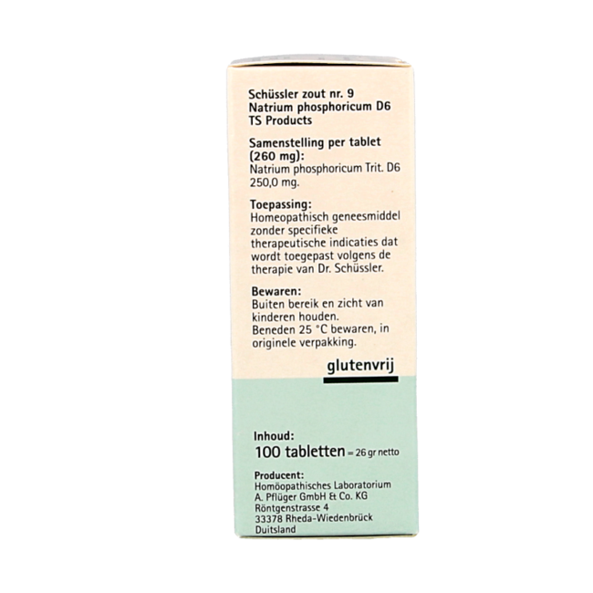 Natrium phosphoricum 9 D6 Schussler 100 Tablets