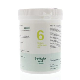 Pflüger Kalium sulfuricum 6 D6 Schüssler 1000 comprimidos