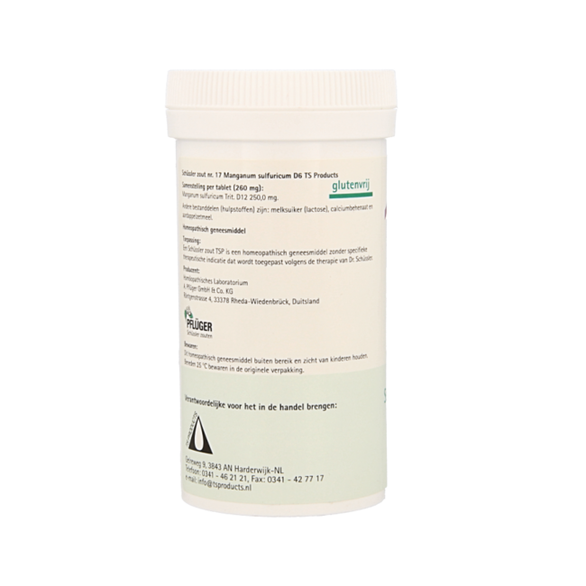Manganum sulfuricum 17 D6 Schussler 400 comprimidos