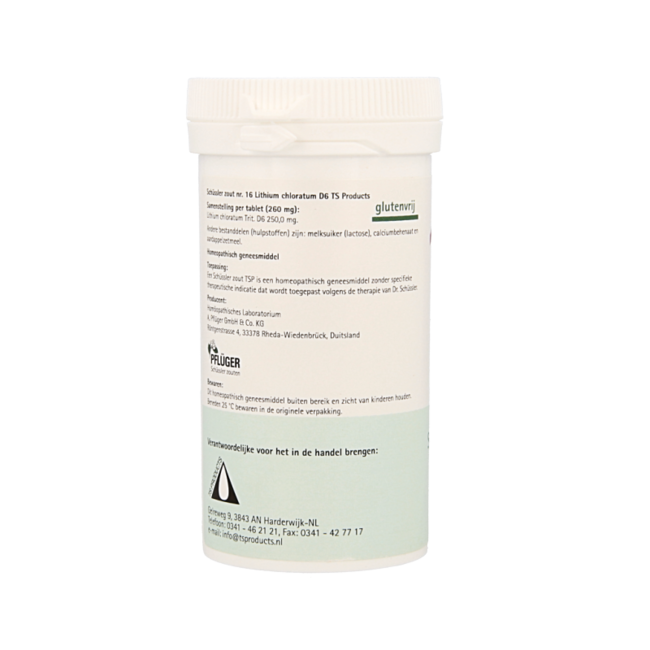 Lithium chloratum 16 D6 Schussler 400 Tablets