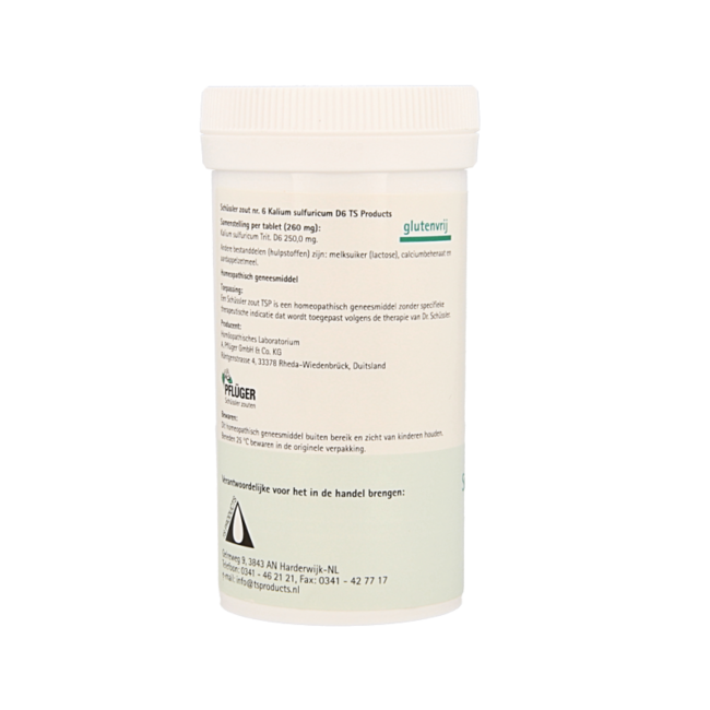 Sal de Schüssler Kalium sulfuricum 6 D6 400 comprimidos
