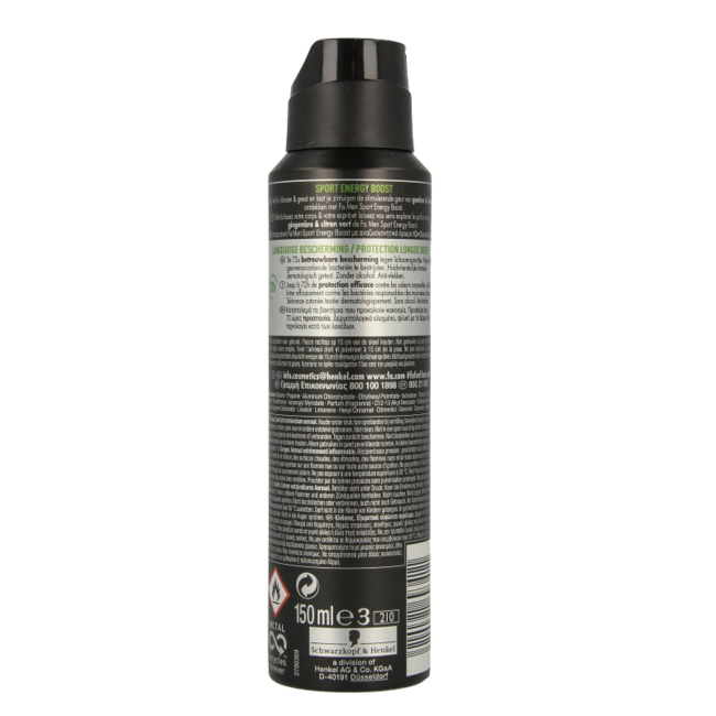 FA Desodorante en spray para hombre Sport Energy Boost 150 mililitros