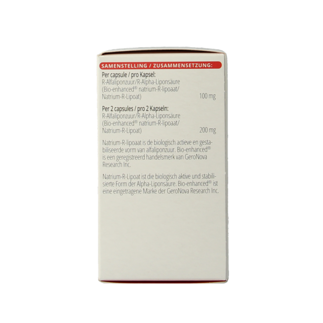 R-ácido alfa lipoico 100 Cápsulas