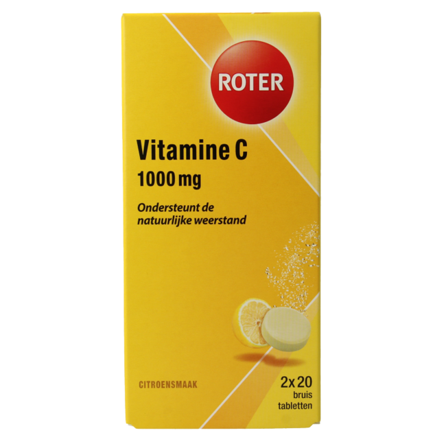 Bruistabletten citroen vit C duopack 40 Bruistabletten