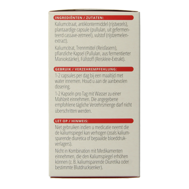 Kalium citraat 200 mg 100 Capsules