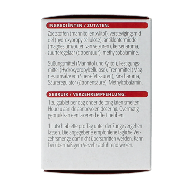 Vitamine B12 méthylcobalamine 1000 mcg 100 comprimés à sucer