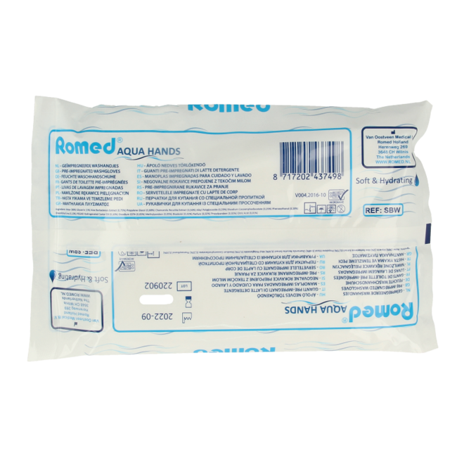 Romed Washandjes vochtig 8 Stuks