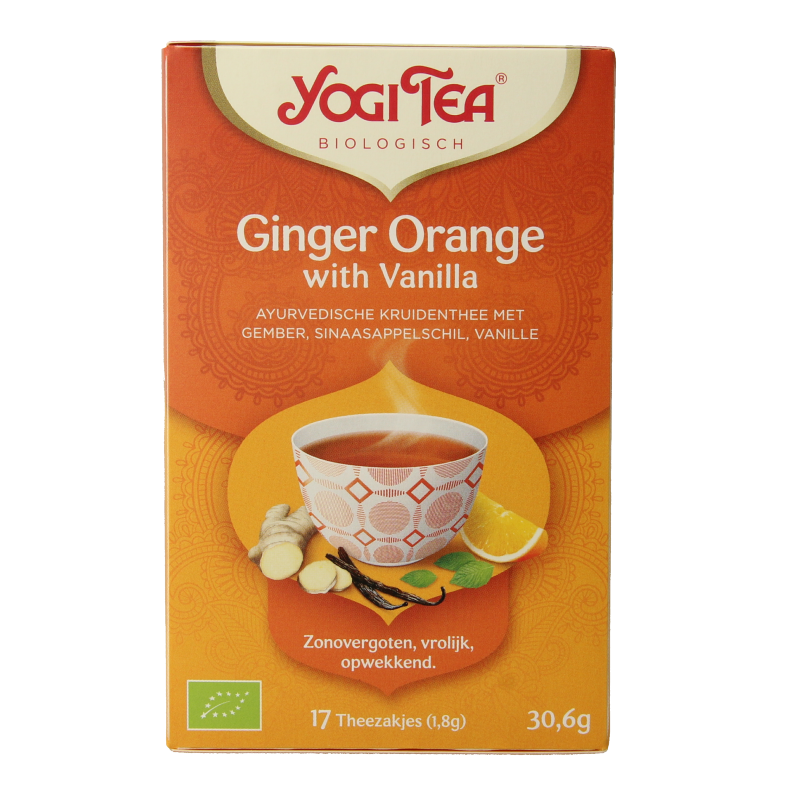 Yogi Tea Jengibre naranja vainilla bio 17 bolsitas