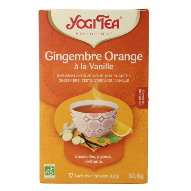 Organic Ginger Orange Vanilla 17 Tea Bags