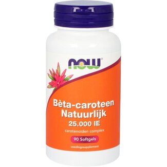 NOW NOW Beta caroteno natural 90 cápsulas blandas
