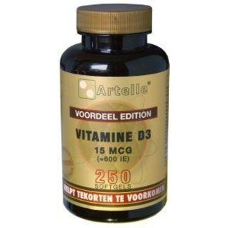 Artelle Artelle Vitamina D3 15mcg 250 cápsulas blandas