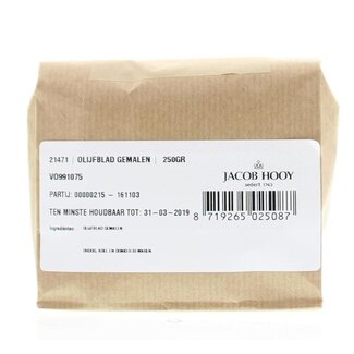 Jacob Hooy Jacob Hooy feuilles d'olivier moulues 250 g