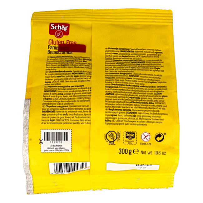 Schar Pan grati pan rallado sin gluten 300 gramos