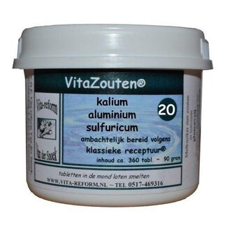 Vitazouten Sole mineralne Kalium aluminium sulfuricum VitaZout nr 20, 360 tabletek