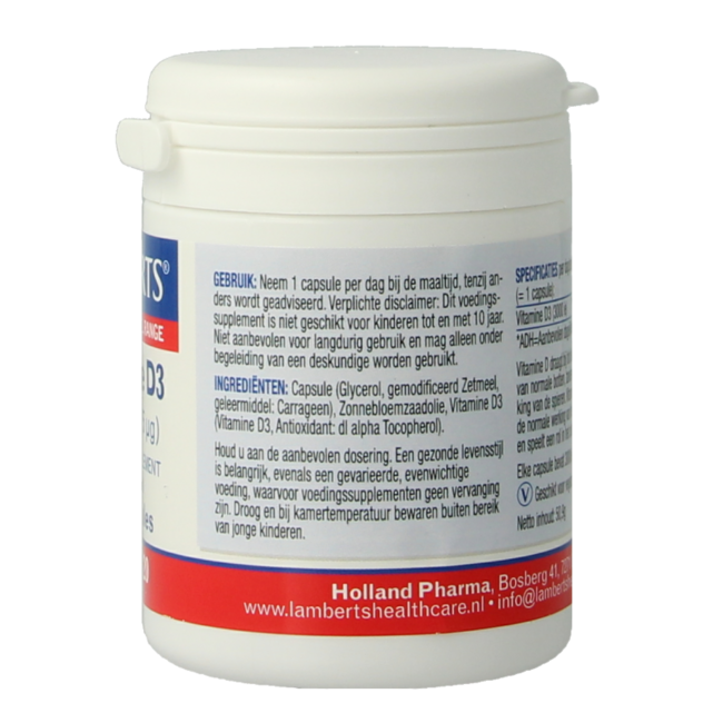 Vitamine D3 3000 UI / 75 mcg 120 capsules