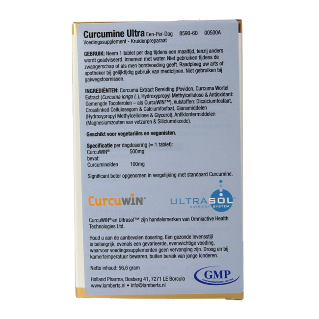Lamberts Curcumin Ultra 100mg - Turmeric 60 Tablets