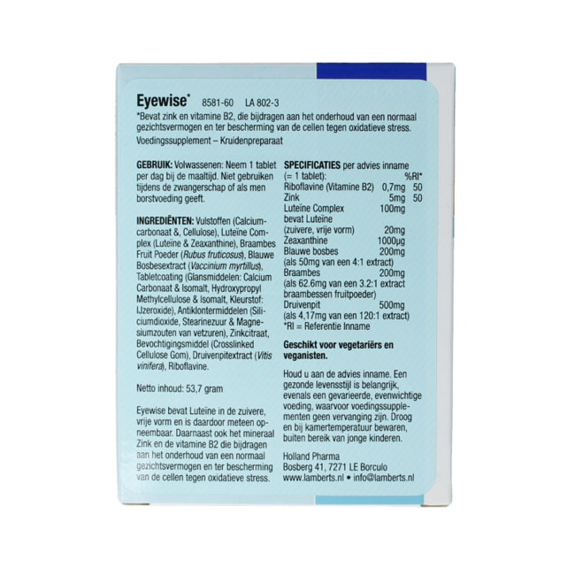Eyewise NF 60 Comprimidos
