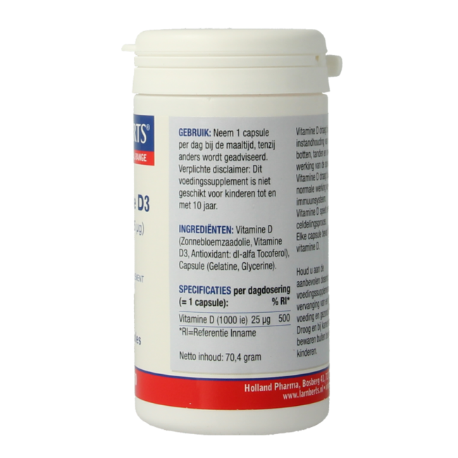 Lamberts Vitamin D3 1000IE/25mcg 180 Kapseln