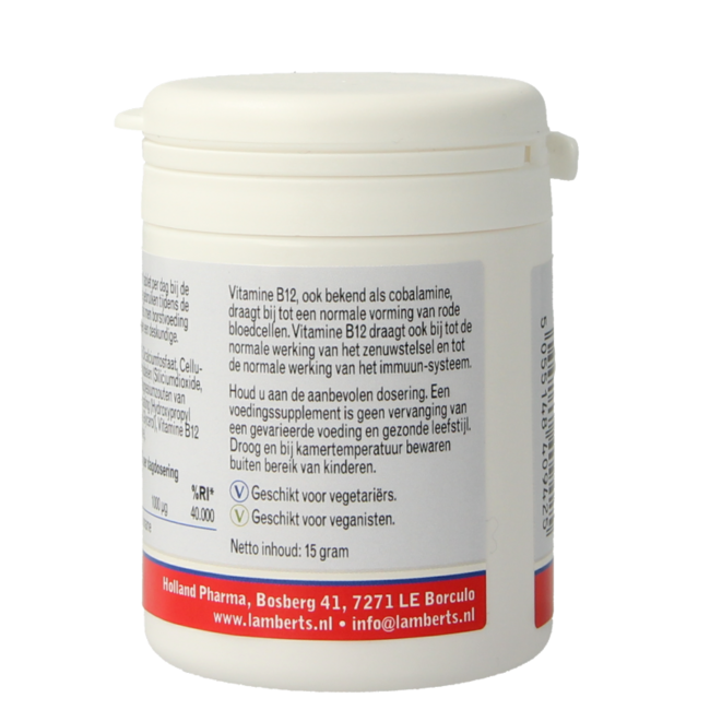 Lamberts Vitamine B12 méthylcobalamine 1000 mcg 60 comprimés