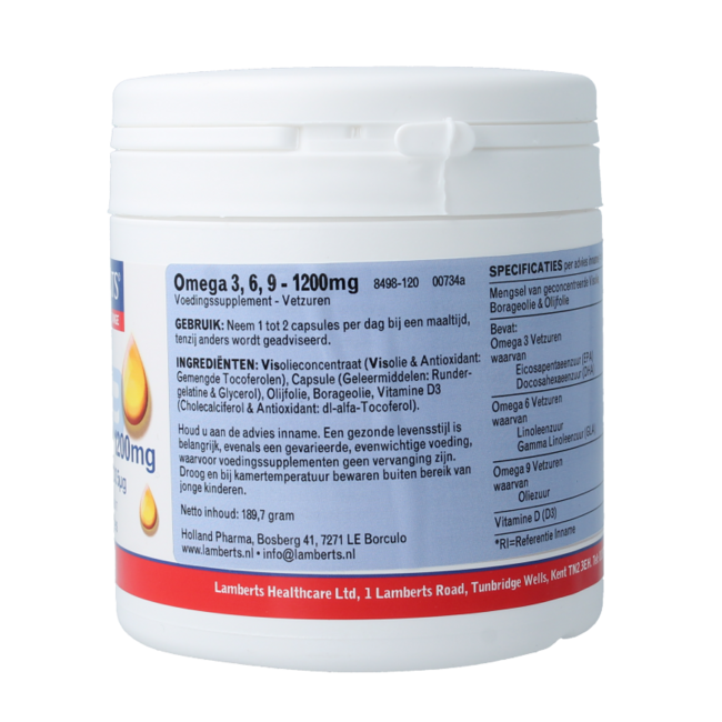 Visolie Omega 3 6 9 120 Capsules