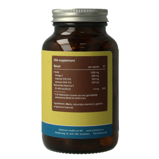 Mattisson Omega 3 Fischöl 35 % EPA 25 % DHA 1000 mg 90 Kapseln