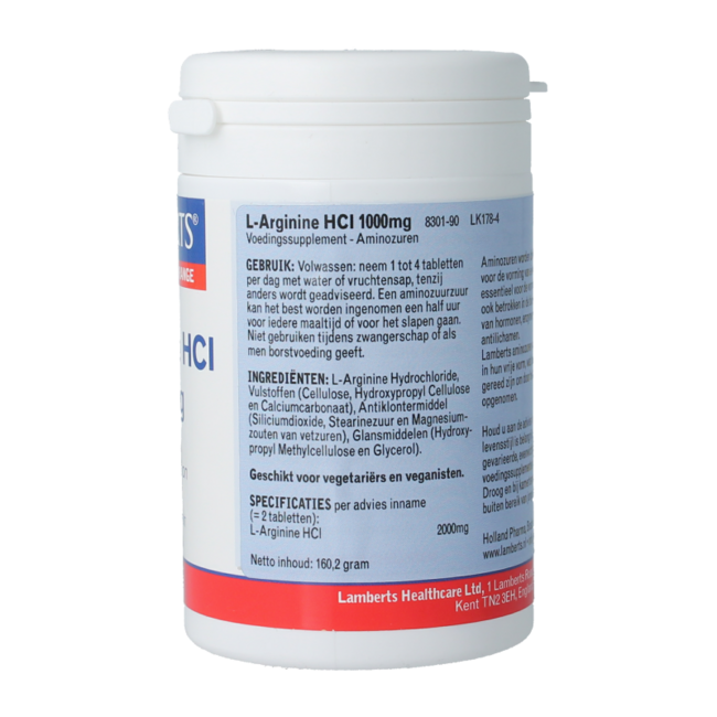 Lamberts L-Arginina 1000mg 90 tabletek