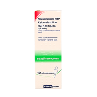 Healthypharm Nasal Drops HTP Xylometazoline HCl 1mg/ml 10 Millilitres