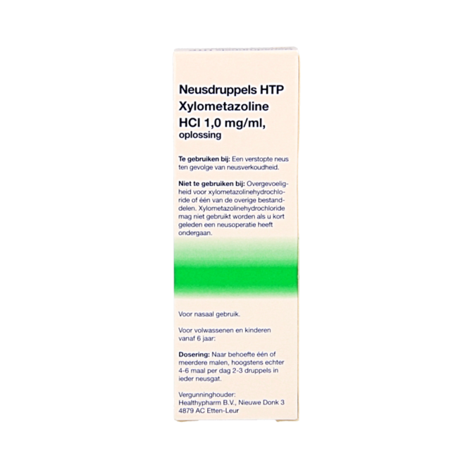 Neusdruppels HTP Xylometazoline HCl 1mg/ml 10 Milliliter