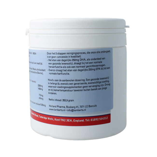 Aceite de pescado puro 1100mg omega 3 180 Cápsulas
