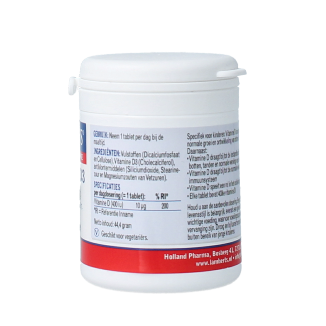 Vitamina D3 400UI/10mcg 120 Comprimidos