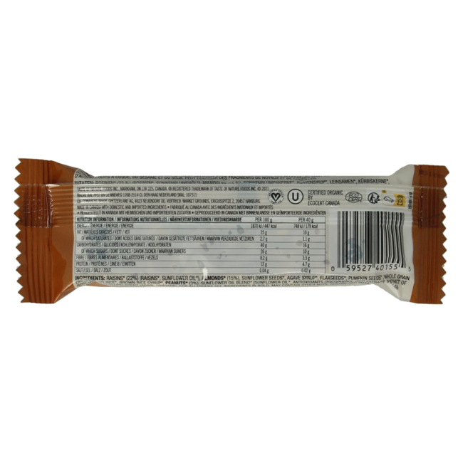 Barre de céréales aux amandes bio 40 g