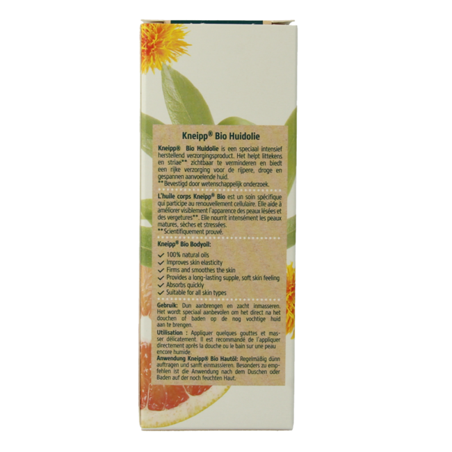Kneipp Bio body oil skin oil grapefruit olive safflower 100 Millilitres