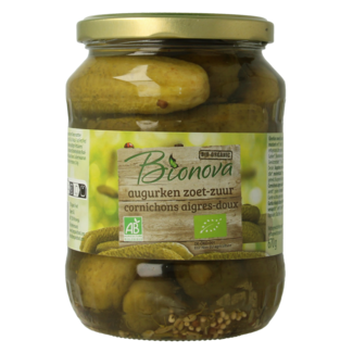 Bionova Bionova Augurken zoet zuur bio 670 Gram