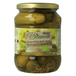 Bionova Bionova Ogórki słodko-kwaśne bio 670 Gram