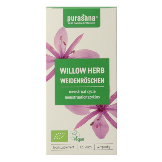 Purasana Willowherb vegan organic 120 Vegetarian capsules