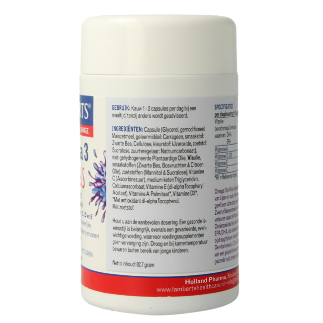 Lamberts Visolie omega 3 for kids 100 Capsules