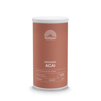 Mattisson Polvo de acai Euterpe oleracea orgánico bio 125 gramos