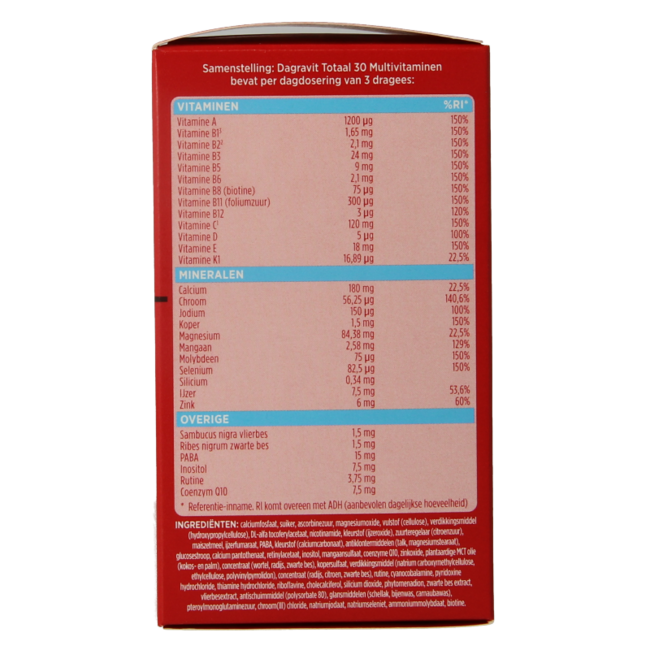 Totaal 30 dispenser navul  150 Dragees