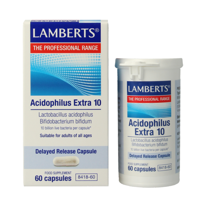 Lamberts Acidophilus Extra 10 60 cápsulas vegetales