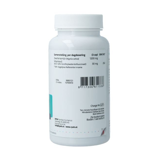 RP Supplements Zwarte komijn nigella sativa 90 Capsules