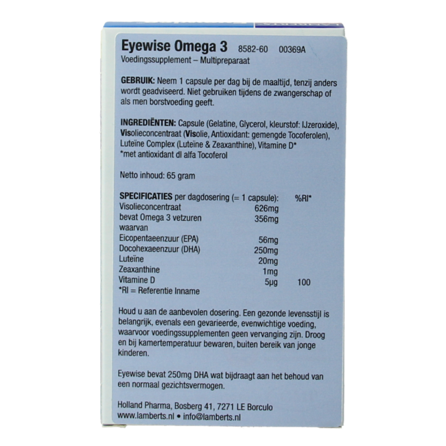 Lamberts Eyewise con omega 3 60 cápsulas