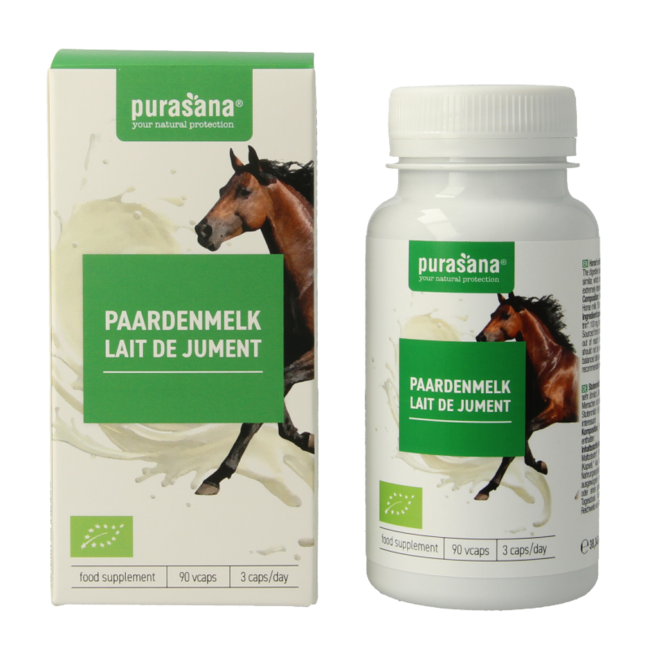Purasana Paardenmelk bio 90 kapsułek wegetariańskich