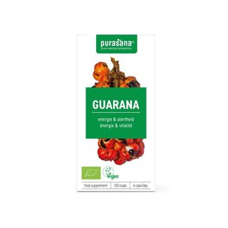 Purasana Guaraná vegano bio 120 cápsulas vegetarianas