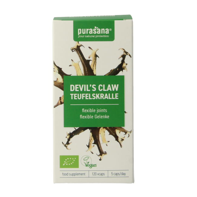 Purasana Harpagofito vegano bio 120 cápsulas vegetarianas