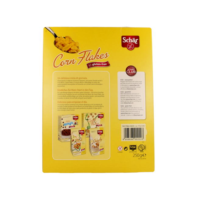 Schar Cornflakes sin gluten 250 gramos